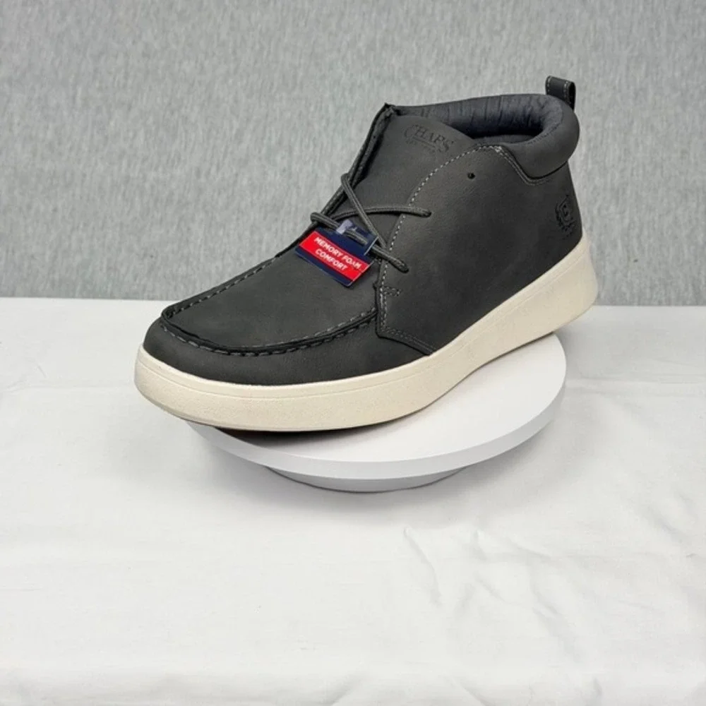 Chaps Paul Mens Gray Moc Toe Chukka Boots‎ Memory Foam Sneakers Size 9M